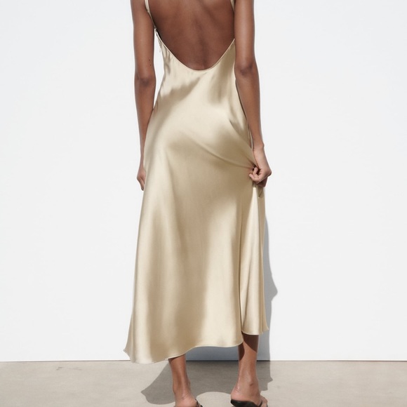 Zara SATIN SLIP DRESS - Picture 7 of 8